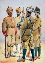 Soldaten der Grenztruppe, Illustration für 